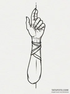 Tattoo design a wrist with a subtle line form... - эскиз тату (№1754691816_0, 08.08.2025 22:23) — Tatufoto.com