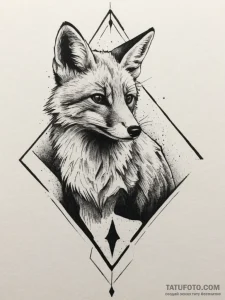 Tattoo sketch a geometric animal silhouette (... - эскиз тату (№1754692011_0, 08.08.2025 22:26) — Tatufoto.com