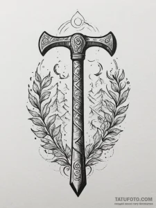 Tattoo design: a svarozhich combined with the... - эскиз тату (№1754694192_0, 08.08.2025 23:03) — Tatufoto.com