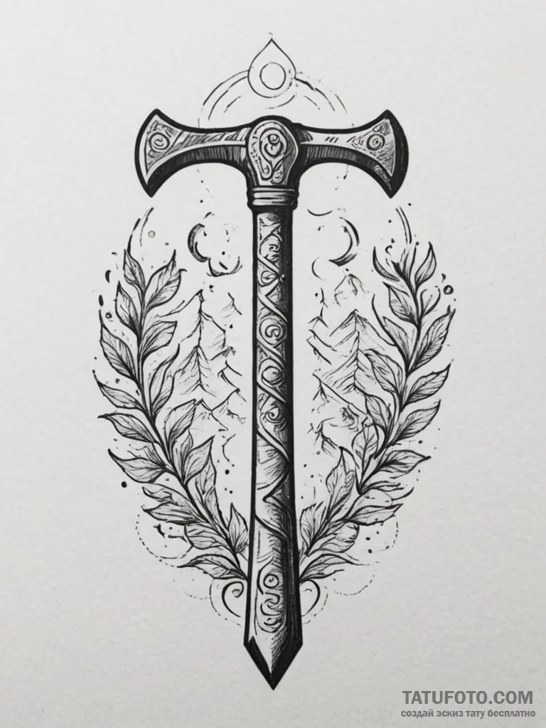 Tattoo design: a svarozhich combined with the... - эскиз тату (№1754694192_0, 08.08.2025 23:03) — Tatufoto.com