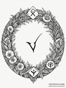 108. tattoo sketch: "yest" rune as a central... - эскиз тату (№1754695174_0, 08.08.2025 23:19) — Tatufoto.com