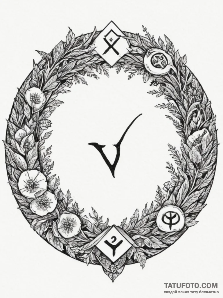 108. tattoo sketch: "yest" rune as a central... - эскиз тату (№1754695174_0, 08.08.2025 23:19) — Tatufoto.com