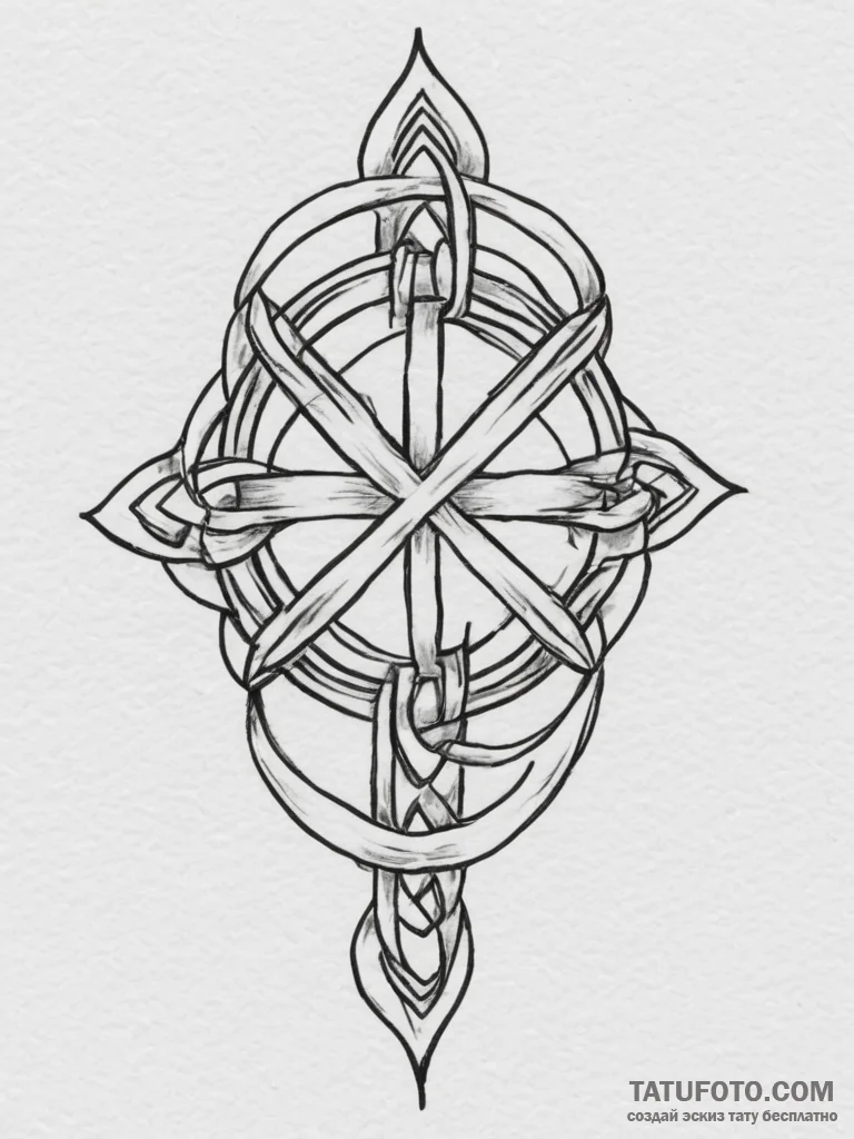 Tattoo design a symbol of unbreakable knotwor... - эскиз тату (№1754695571_0, 08.08.2025 23:26) — Tatufoto.com