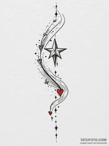 Tattoo sketch a shooting star leaving a trail... - эскиз тату (№1754696361_0, 08.08.2025 23:39) — Tatufoto.com