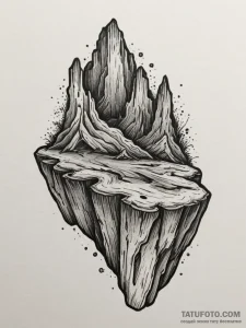 Petrified wood, ink illustration for tattoo,... - эскиз тату (№1754696761_0, 08.08.2025 23:46) — Tatufoto.com