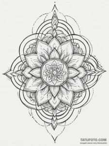Tattoo sketch a minimalist design of overlapp... - эскиз тату (№1754697557_0, 08.08.2025 23:59) — Tatufoto.com
