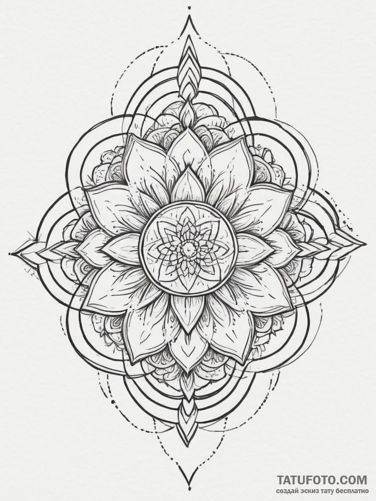 Tattoo sketch a minimalist design of overlapp... - эскиз тату (№1754697557_0, 08.08.2025 23:59) — Tatufoto.com