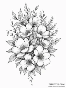 цветы - эскиз тату (№1754724126_0, 09.08.2025 07:22) — Tatufoto.com