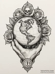 Atlas holding the globe, artistic tattoo sket... - эскиз тату (№1754733761_0, 09.08.2025 10:02) — Tatufoto.com
