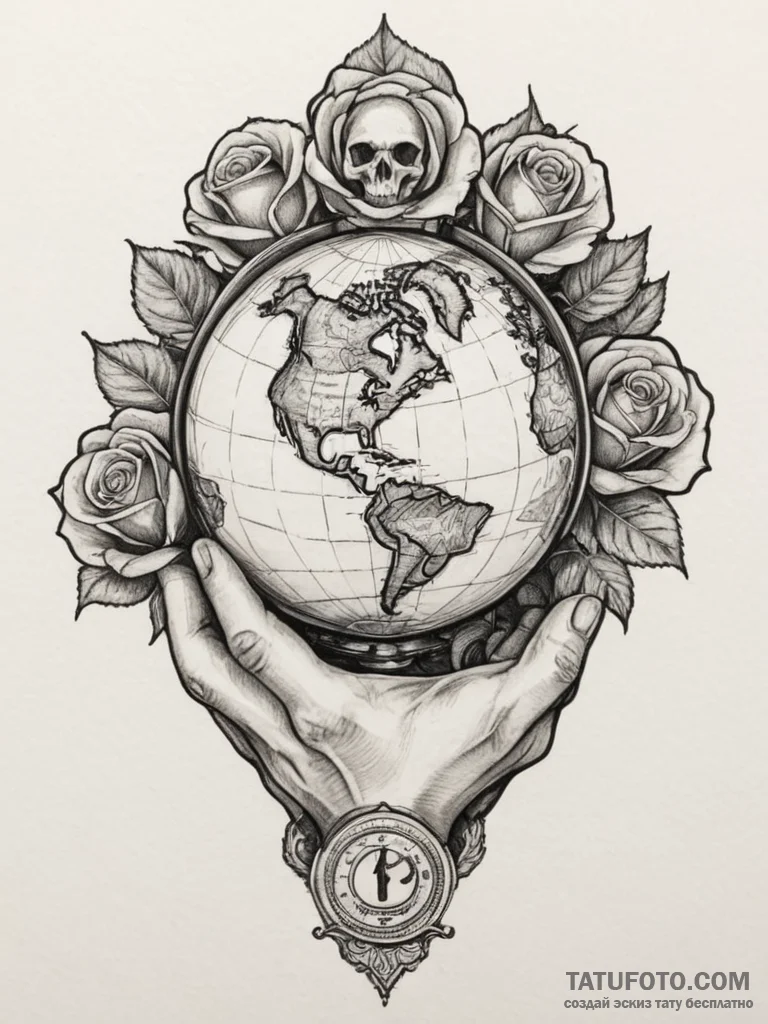 Atlas holding the globe, artistic tattoo sket... - эскиз тату (№1754733761_0, 09.08.2025 10:02) — Tatufoto.com
