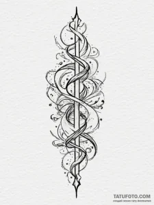 Tattoo sketch a word that transforms into an... - эскиз тату (№1754733959_0, 09.08.2025 10:05) — Tatufoto.com