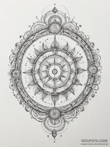 Tattoo design an abstract representation of t... - эскиз тату (№1754734352_0, 09.08.2025 10:12) — Tatufoto.com