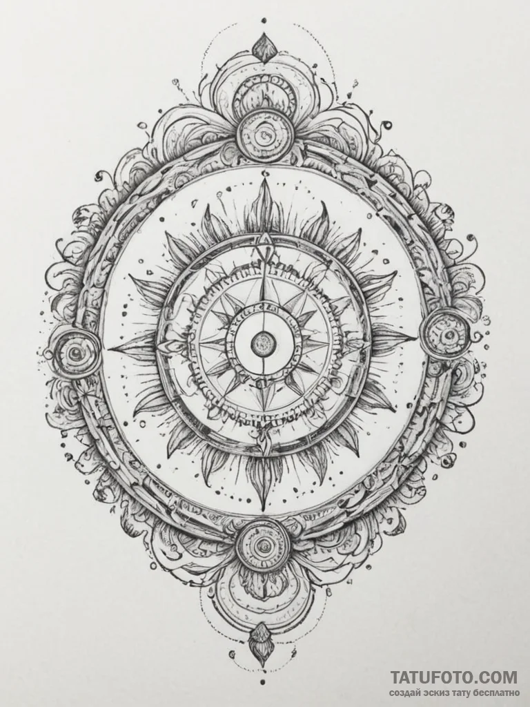 Tattoo design an abstract representation of t... - эскиз тату (№1754734352_0, 09.08.2025 10:12) — Tatufoto.com
