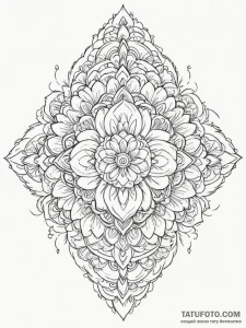 Tattoo design: a geometrical mandala incorpor... - эскиз тату (№1754742285_0, 09.08.2025 12:24) — Tatufoto.com