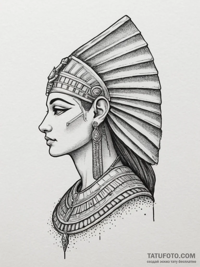 Tattoo design an ancient egyptian warrior's p... - эскиз тату (№1754745301_0, 09.08.2025 13:15) — Tatufoto.com