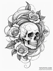 Tattoo design a 'cosmic swirl' on one, its co... - эскиз тату (№1754745906_0, 09.08.2025 13:25) — Tatufoto.com