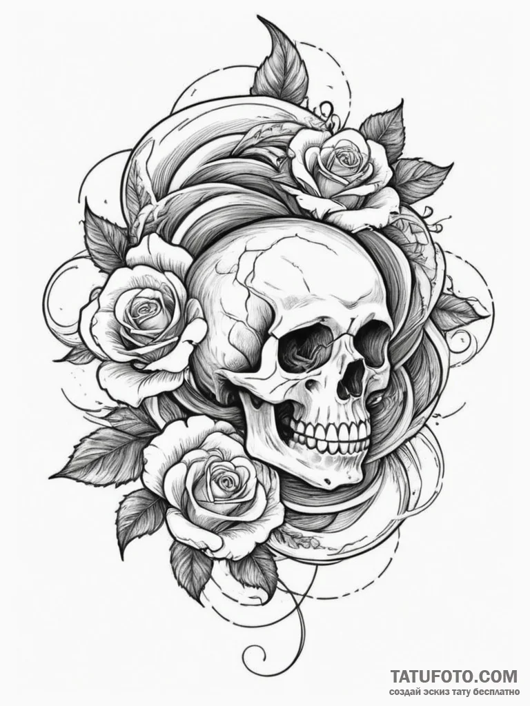 Tattoo design a 'cosmic swirl' on one, its co... - эскиз тату (№1754745906_0, 09.08.2025 13:25) — Tatufoto.com