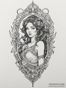 Tattoo sketch a "boss fight" health bar spann... - эскиз тату (№1754746297_0, 09.08.2025 13:31) — Tatufoto.com