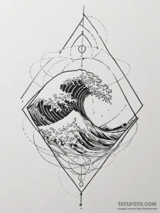 Tattoo sketch a subtle "wave" of emotion movi... - эскиз тату (№1754754496_0, 09.08.2025 15:48) — Tatufoto.com