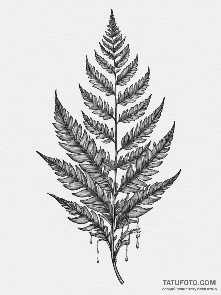 A watercolor tattoo sketch of the mythical fe… — эскиз тату (№1754754693_0, 09.08.2025 15:51) — Tatufoto.com