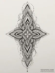 Maori (pattern), tattoo line art, on a clean... - эскиз тату (№1754757883_0, 09.08.2025 16:44) — Tatufoto.com