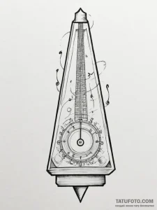 Tattoo design a metronome on one, and a subtl... - эскиз тату (№1754759498_0, 09.08.2025 17:11) — Tatufoto.com