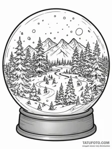 The view from inside a snow globe., tattoo dr... - эскиз тату (№1754759895_0, 09.08.2025 17:18) — Tatufoto.com