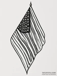 Flag, tattoo flash sheet design, black outlin... - эскиз тату (№1754760886_0, 09.08.2025 17:34) — Tatufoto.com