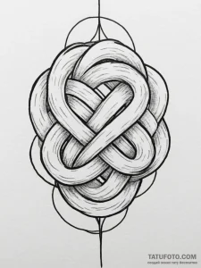 Tattoo design a continuous line forming a com... - эскиз тату (№1754761089_0, 09.08.2025 17:38) — Tatufoto.com
