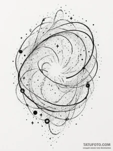 Tattoo design a swirling nebula or galaxy, re... - эскиз тату (№1754762499_0, 09.08.2025 18:01) — Tatufoto.com