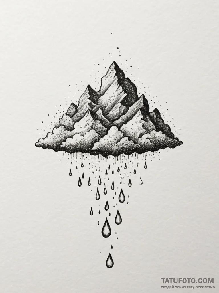 Tattoo sketch a minimalist rendering of a clo... - эскиз тату (№1754764715_0, 09.08.2025 18:38) — Tatufoto.com