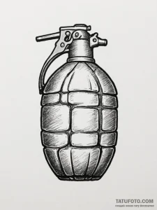 Grenade - эскиз тату (№1754766523_0, 09.08.2025 19:08) — Tatufoto.com