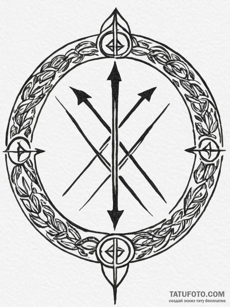 A protective tattoo design featuring a circle... - эскиз тату (№1754772140_0, 09.08.2025 20:42) — Tatufoto.com