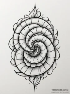 Spiral, tattoo sketch design, black and grey... - эскиз тату (№1754772542_0, 09.08.2025 20:49) — Tatufoto.com