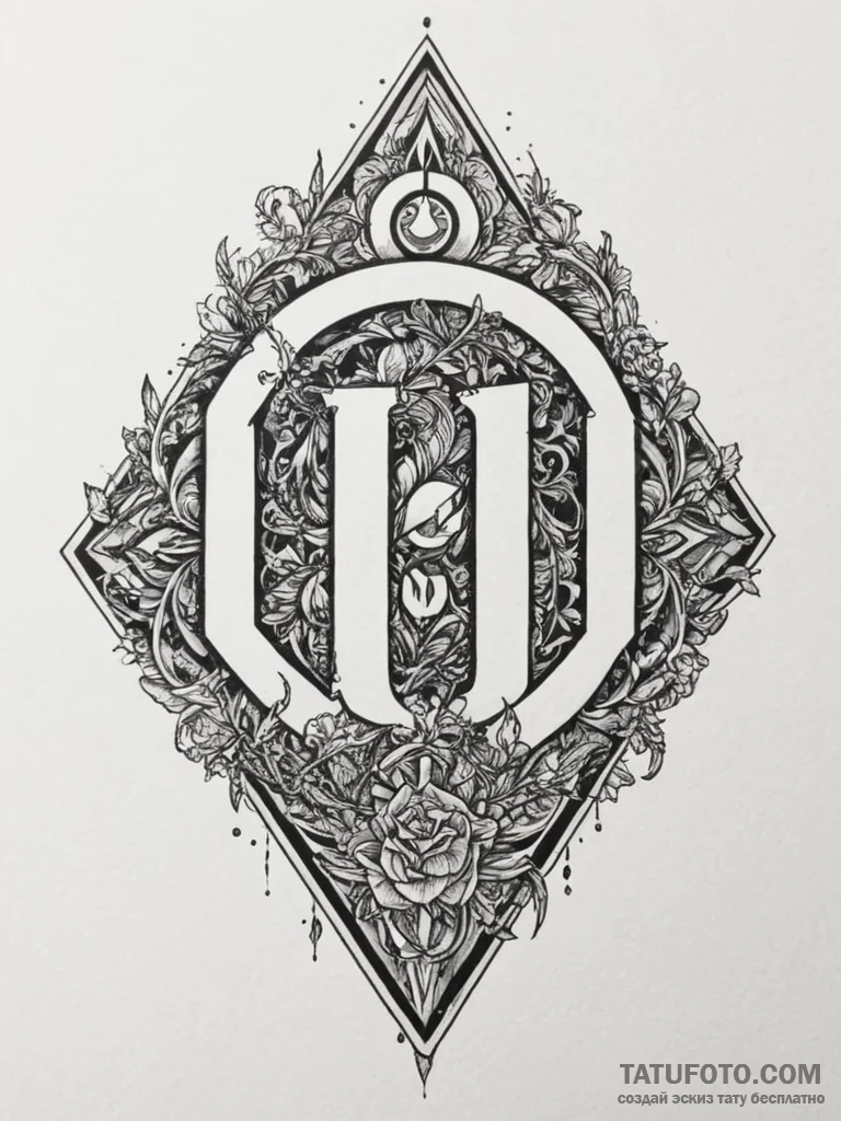 Tattoo sketch 'level up' text in a glowing fu... - эскиз тату (№1754776552_0, 09.08.2025 21:55) — Tatufoto.com