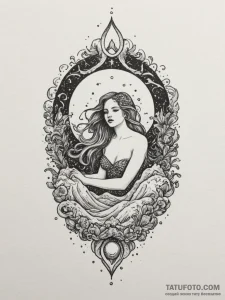 Tattoo sketch aquarius's water symbol subtly... - эскиз тату (№1754777149_0, 09.08.2025 22:05) — Tatufoto.com