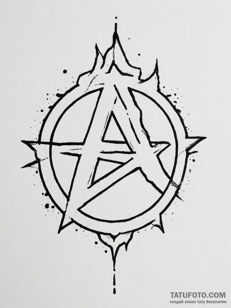 Anarchy - эскиз тату (№1754778763_0, 09.08.2025 22:32) — Tatufoto.com