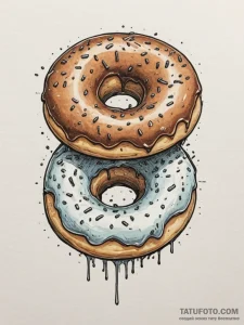 Tattoo design two halves of a donut., tattoo... - эскиз тату (№1754778973_0, 09.08.2025 22:36) — Tatufoto.com