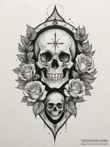 155. tattoo sketch: "gadat" rune with celesti... - эскиз тату (№1754779367_0, 09.08.2025 22:42) — Tatufoto.com