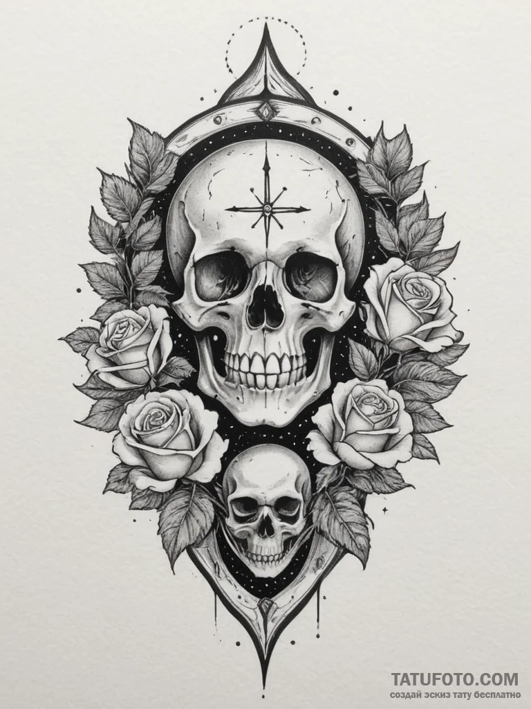 155. tattoo sketch: "gadat" rune with celesti... - эскиз тату (№1754779367_0, 09.08.2025 22:42) — Tatufoto.com
