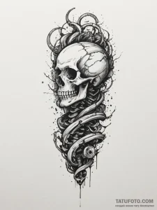 Mechanical spine (sandevistan style), tattoo... - эскиз тату (№1754781584_0, 09.08.2025 23:19) — Tatufoto.com