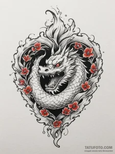 Tattoo design a small, stylized home with smo... - эскиз тату (№1754782187_0, 09.08.2025 23:29) — Tatufoto.com