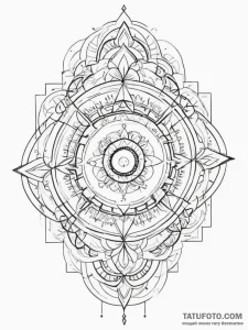 Tattoo design an abstract pattern of overlapp... - эскиз тату (№1754784156_0, 10.08.2025 00:02) — Tatufoto.com