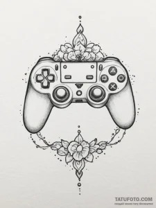 Tattoo design a simple controller button dotw... - эскиз тату (№1754789095_0, 10.08.2025 01:24) — Tatufoto.com