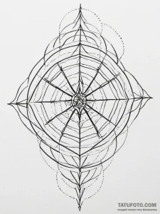 Tattoo sketch: a spiderweb motif, representin... - эскиз тату (№1754793309_0, 10.08.2025 02:35) — Tatufoto.com