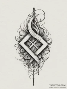 124. tattoo design: a minimalist "lelya" rune... - эскиз тату (№1754795918_0, 10.08.2025 03:18) — Tatufoto.com