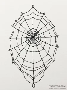 A close-up of a dew-covered spiderweb., tatto... - эскиз тату (№1754797484_0, 10.08.2025 03:44) — Tatufoto.com