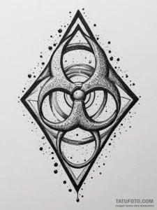 The biohazard symbol, concept art for tattoo,... - эскиз тату (№1754800051_0, 10.08.2025 04:27) — Tatufoto.com