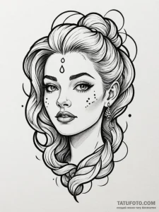 Tattoo sketch a memorial portrait in a realis... - эскиз тату (№1754800645_0, 10.08.2025 04:37) — Tatufoto.com