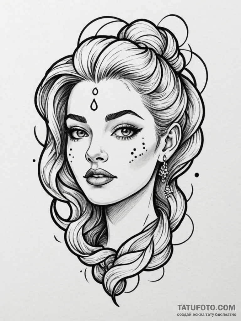 Tattoo sketch a memorial portrait in a realis... - эскиз тату (№1754800645_0, 10.08.2025 04:37) — Tatufoto.com